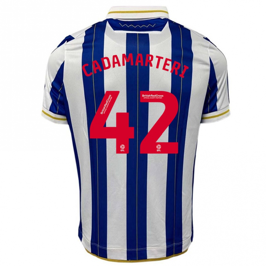 Niño Fútbol Camiseta Bailey Cadamarteri #42 Azul Blanco 1ª Equipación 2023/24 México