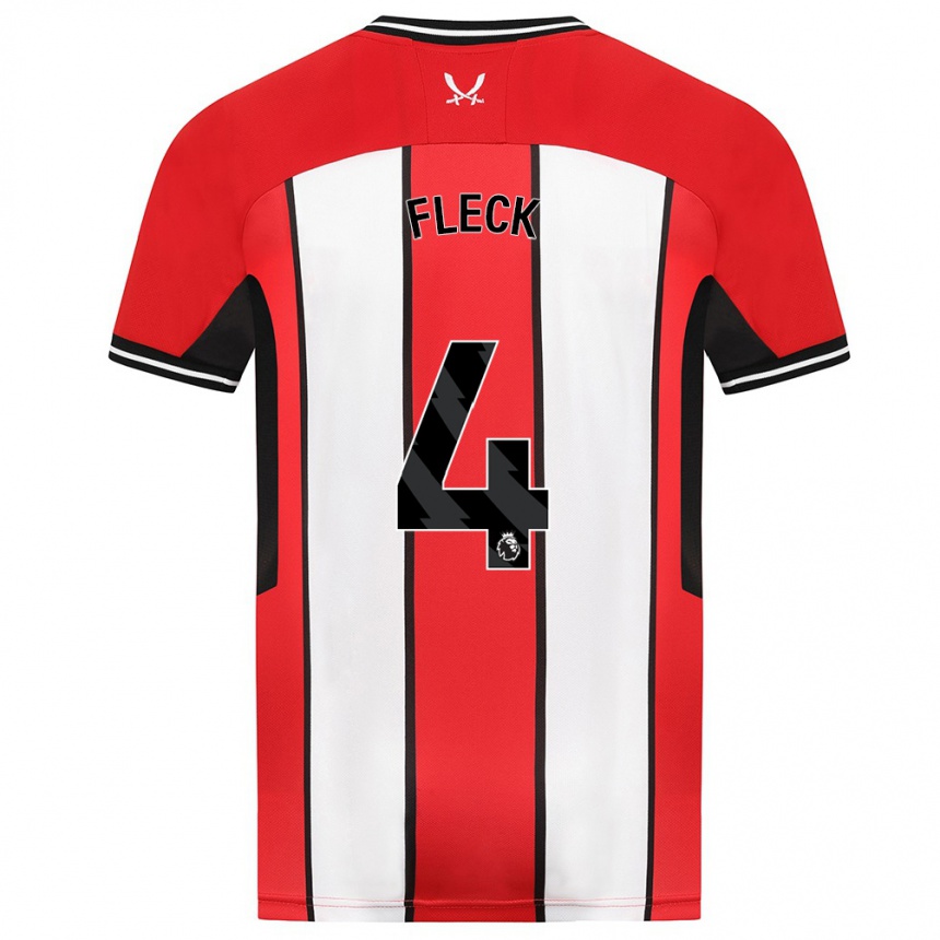 Niño Fútbol Camiseta John Fleck #4 Rojo 1ª Equipación 2023/24 México