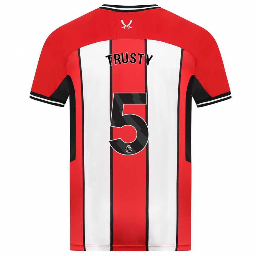 Niño Fútbol Camiseta Auston Trusty #5 Rojo 1ª Equipación 2023/24 México