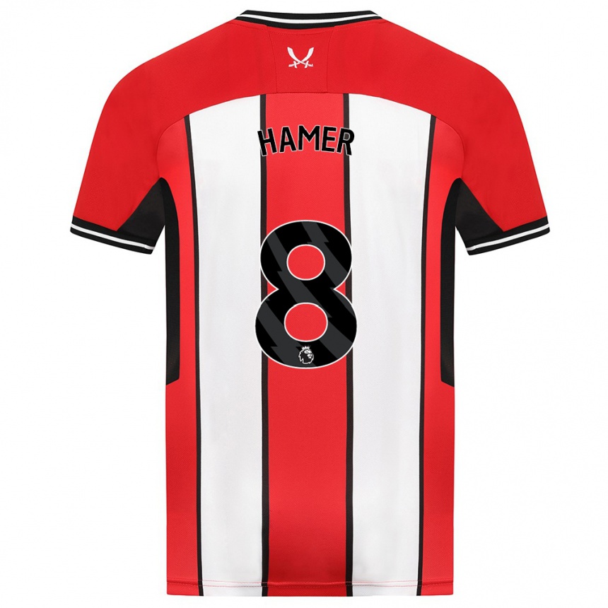 Niño Fútbol Camiseta Gustavo Hamer #8 Rojo 1ª Equipación 2023/24 México