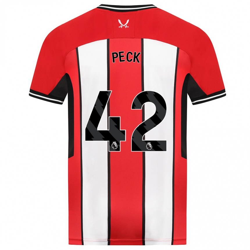 Niño Fútbol Camiseta Sydie Peck #42 Rojo 1ª Equipación 2023/24 México