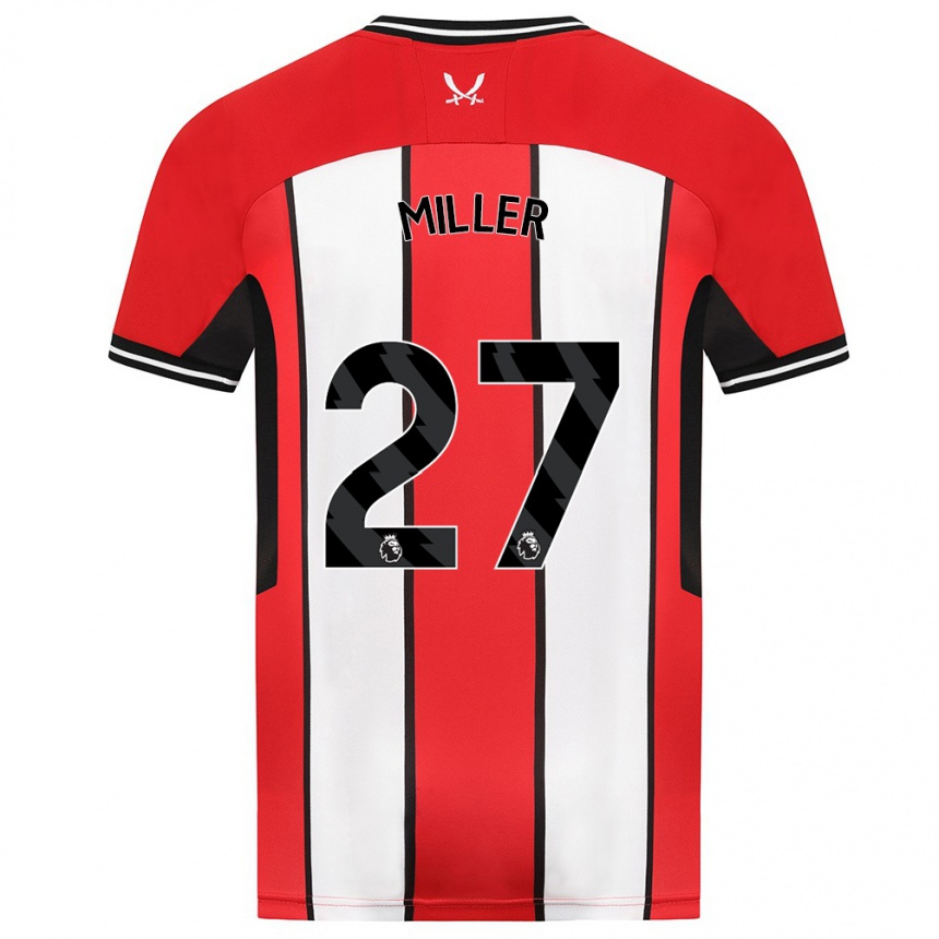 Niño Fútbol Camiseta Lara Miller #27 Rojo 1ª Equipación 2023/24 México