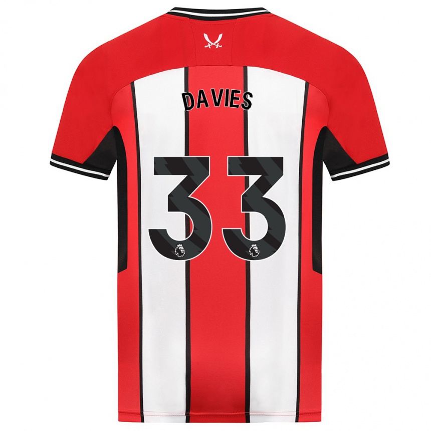 Niño Fútbol Camiseta Bethan Davies #33 Rojo 1ª Equipación 2023/24 México