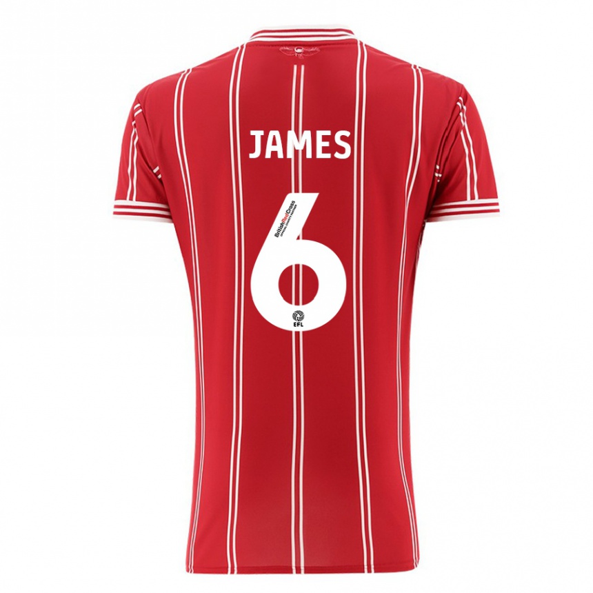 Niño Fútbol Camiseta Matty James #6 Rojo 1ª Equipación 2023/24 México