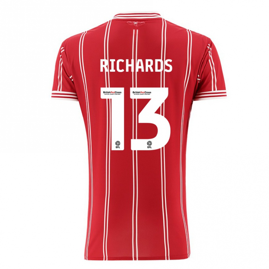 Niño Fútbol Camiseta Harvey Wiles-Richards #13 Rojo 1ª Equipación 2023/24 México