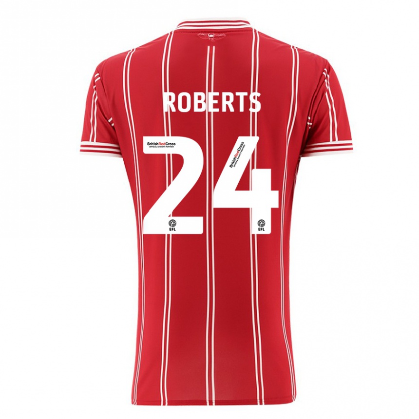 Niño Fútbol Camiseta Haydon Roberts #24 Rojo 1ª Equipación 2023/24 México