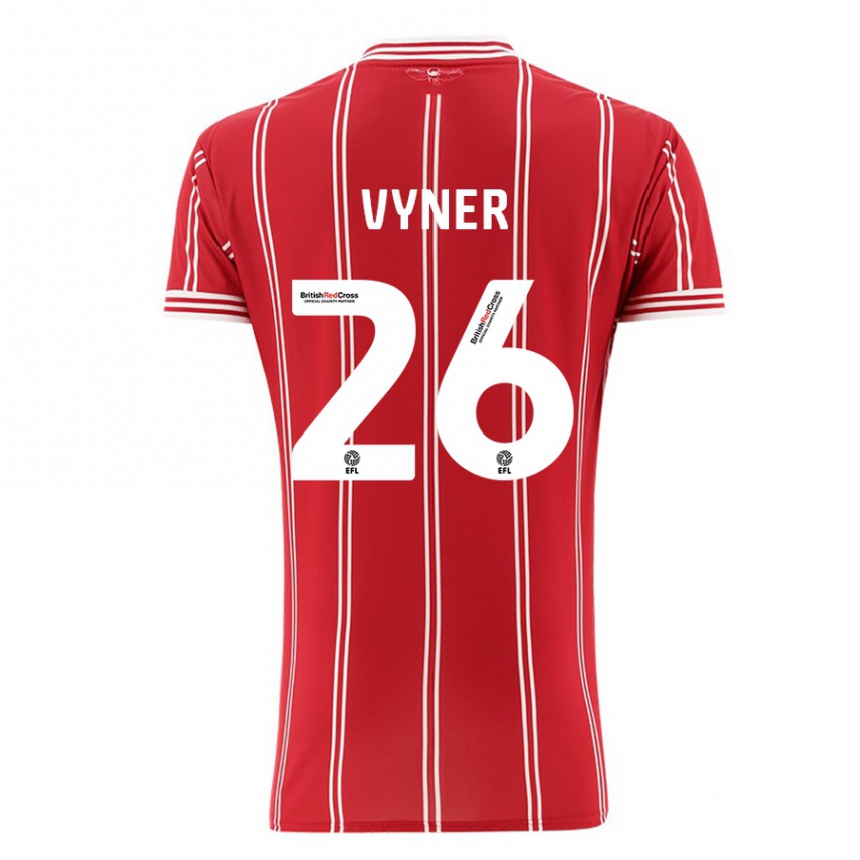 Niño Fútbol Camiseta Zak Vyner #26 Rojo 1ª Equipación 2023/24 México