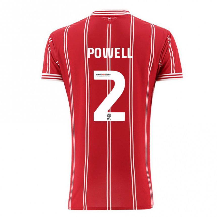 Niño Fútbol Camiseta Ella Powell #2 Rojo 1ª Equipación 2023/24 México