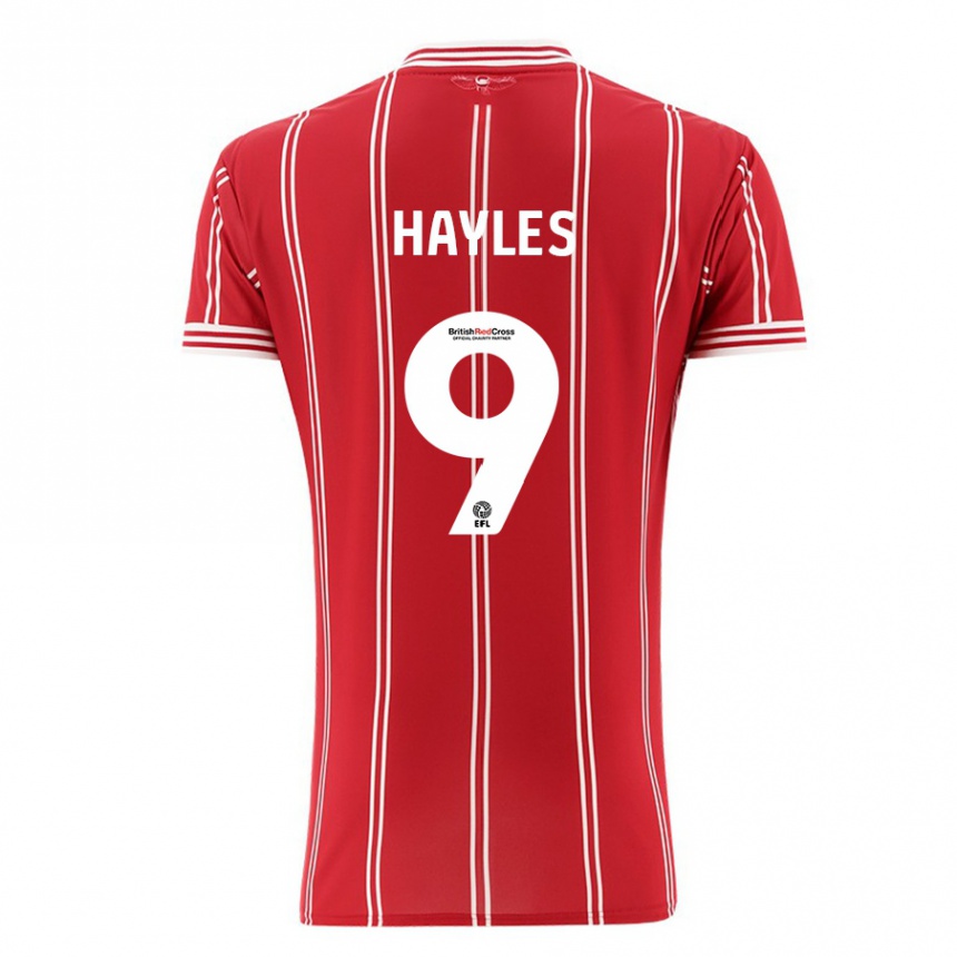 Niño Fútbol Camiseta Shania Hayles #9 Rojo 1ª Equipación 2023/24 México