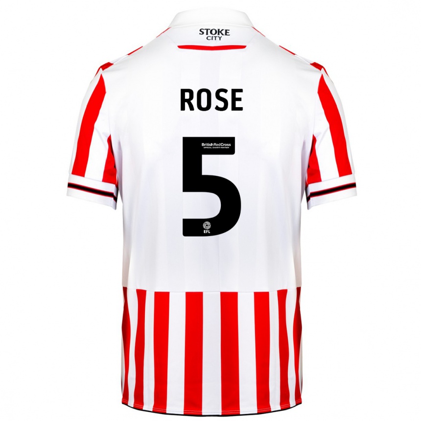 Niño Fútbol Camiseta Michael Rose #5 Rojo Blanco 1ª Equipación 2023/24 México