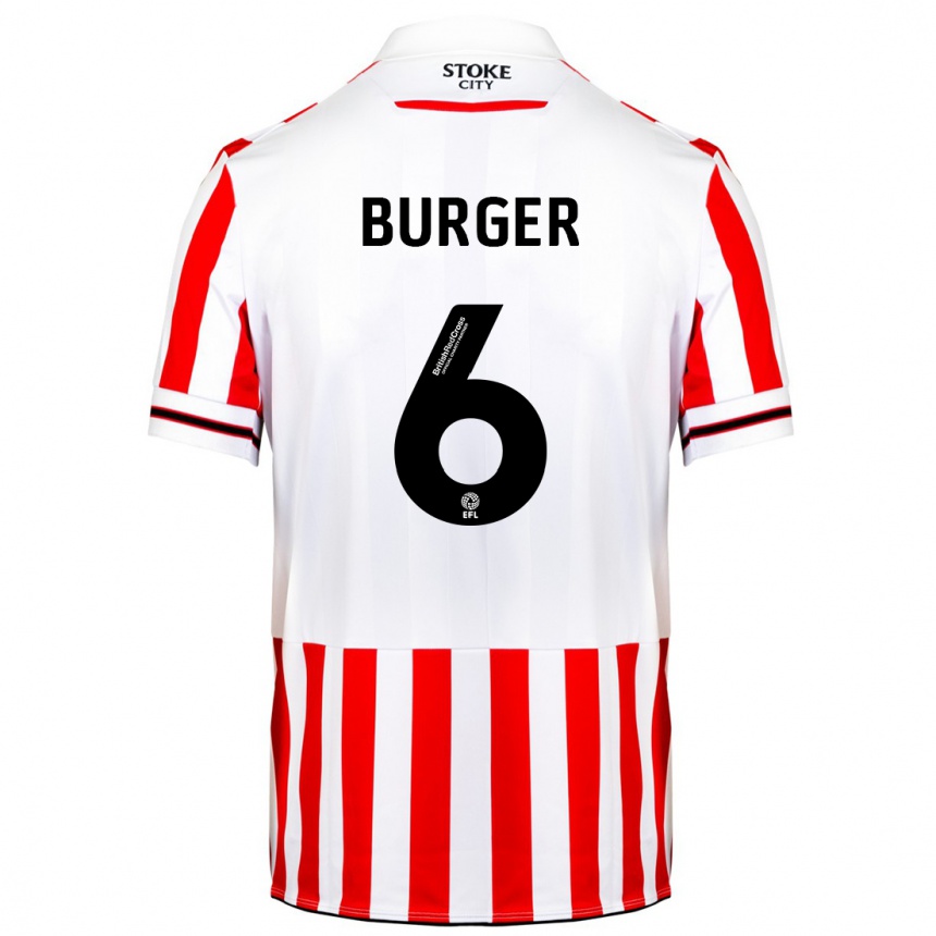 Niño Fútbol Camiseta Wouter Burger #6 Rojo Blanco 1ª Equipación 2023/24 México