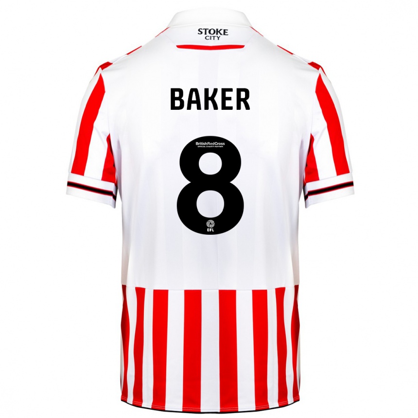 Niño Fútbol Camiseta Lewis Baker #8 Rojo Blanco 1ª Equipación 2023/24 México