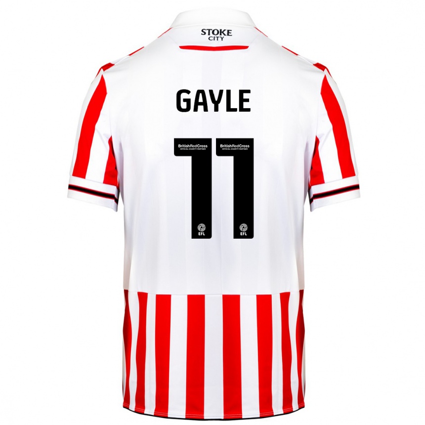 Niño Fútbol Camiseta Dwight Gayle #11 Rojo Blanco 1ª Equipación 2023/24 México