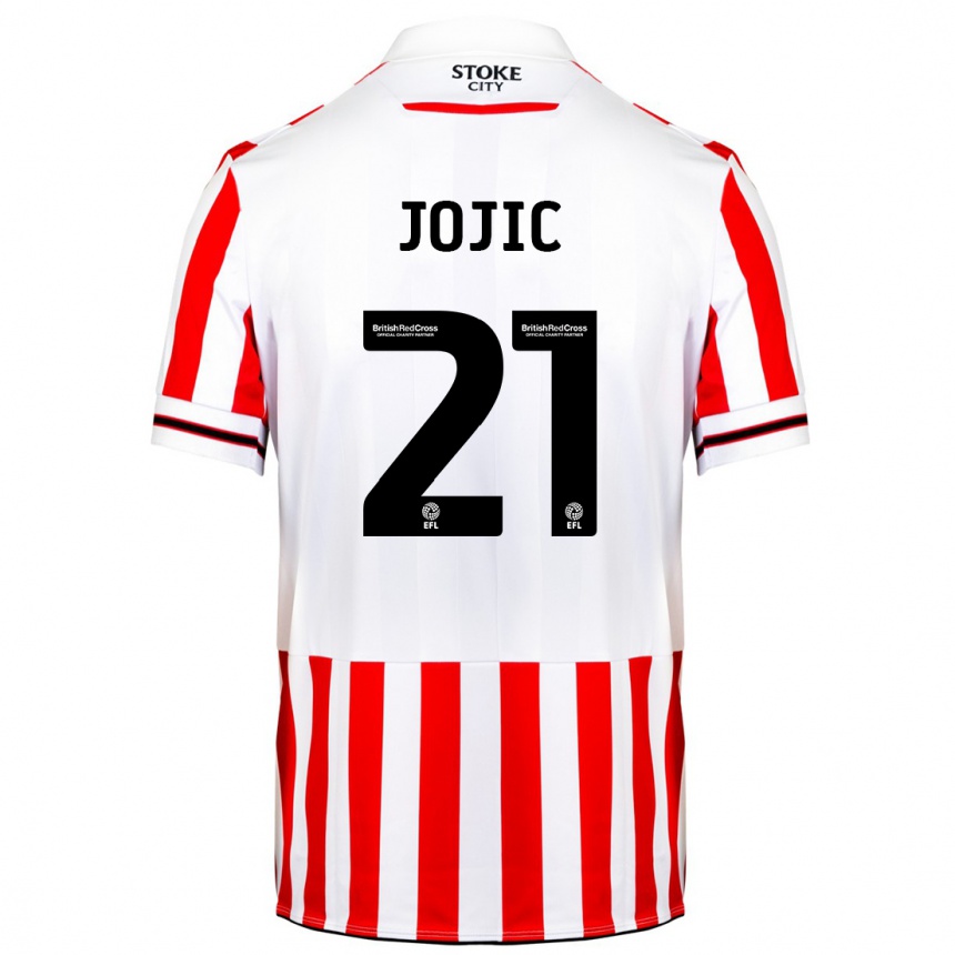 Niño Fútbol Camiseta Nikola Jojic #21 Rojo Blanco 1ª Equipación 2023/24 México