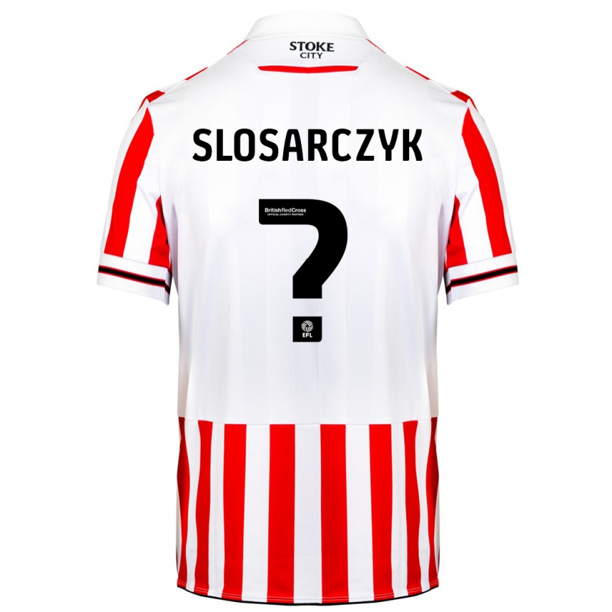 Niño Fútbol Camiseta Nikolas Slosarczyk #0 Rojo Blanco 1ª Equipación 2023/24 México