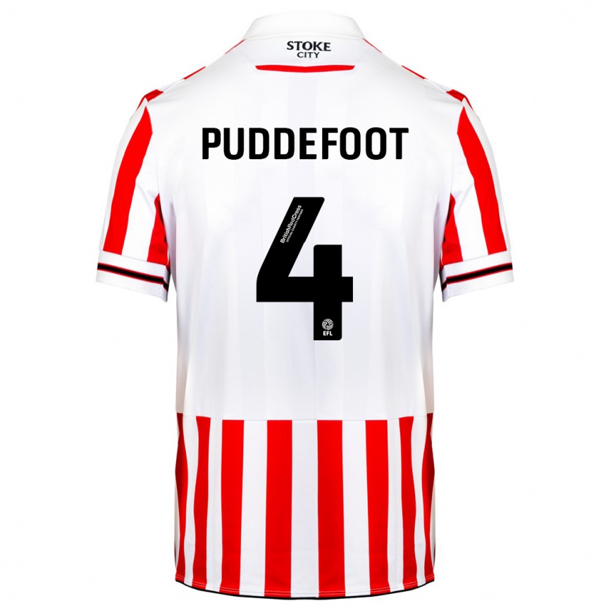 Niño Fútbol Camiseta Danielle Puddefoot #4 Rojo Blanco 1ª Equipación 2023/24 México