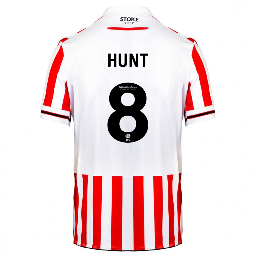 Niño Fútbol Camiseta Abby Hunt #8 Rojo Blanco 1ª Equipación 2023/24 México