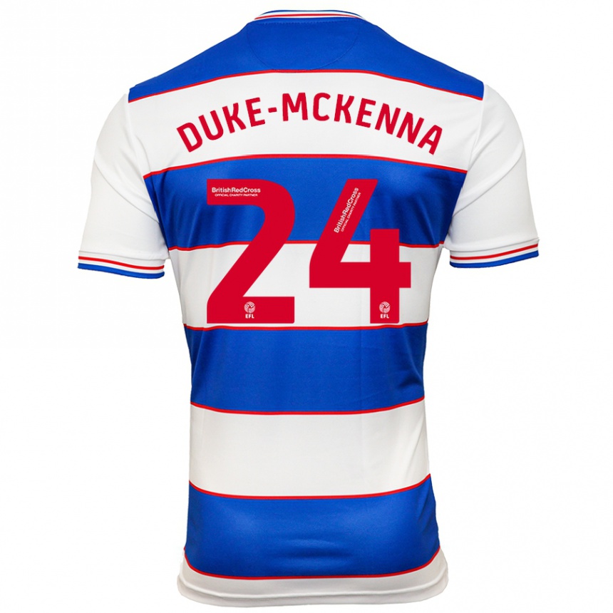 Niño Fútbol Camiseta Stephen Duke-Mckenna #24 Blanco Azul 1ª Equipación 2023/24 México