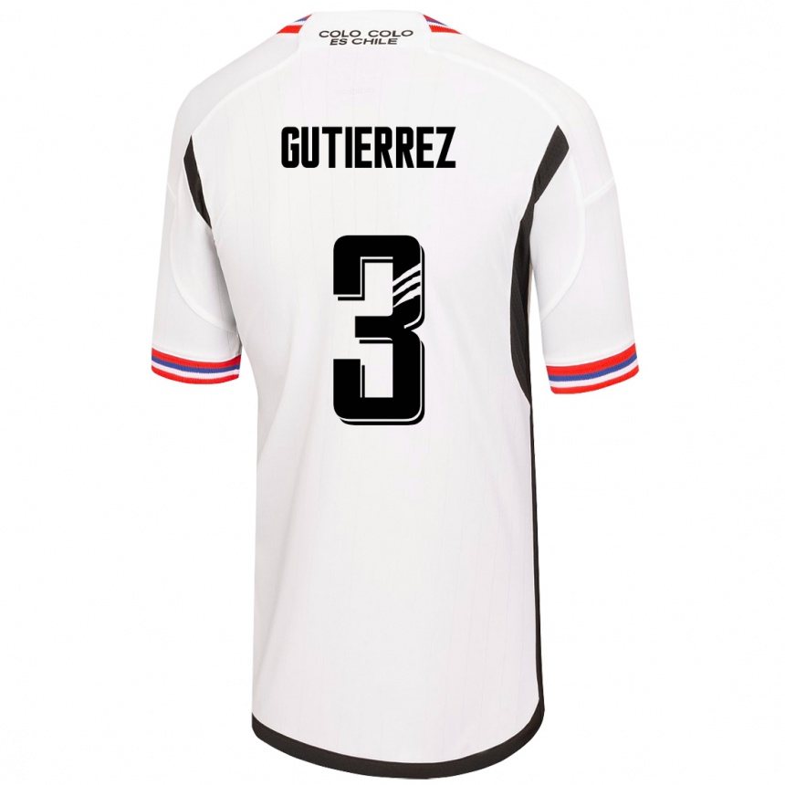 Niño Fútbol Camiseta Daniel Gutiérrez #3 Blanco 1ª Equipación 2023/24 México