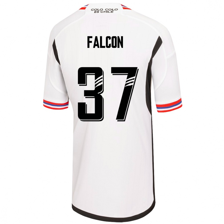 Niño Fútbol Camiseta Maximiliano Falcón #37 Blanco 1ª Equipación 2023/24 México