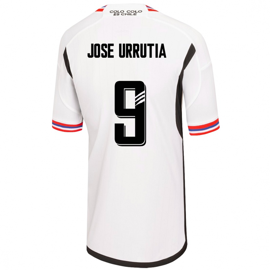 Niño Fútbol Camiseta María José Urrutia #9 Blanco 1ª Equipación 2023/24 México