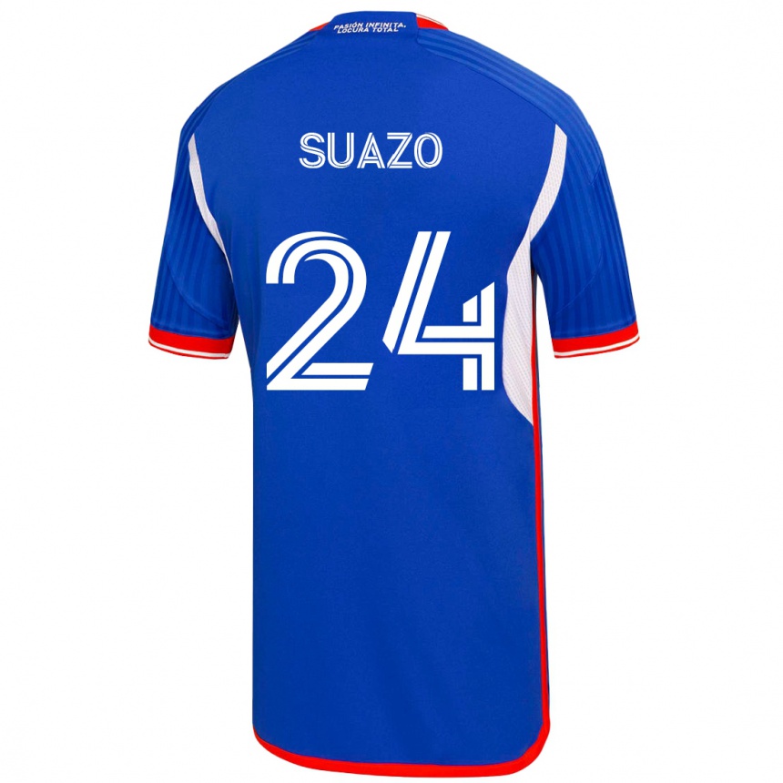 Niño Fútbol Camiseta Arantza Suazo #24 Azul 1ª Equipación 2023/24 México