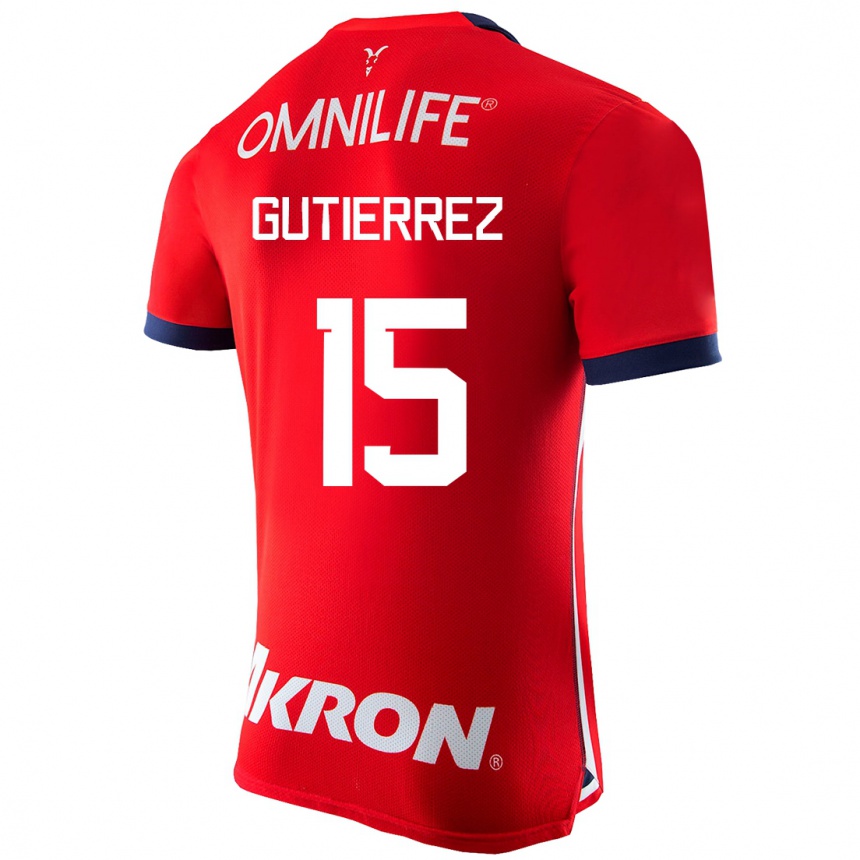 Niño Fútbol Camiseta Érick Gutiérrez #15 Rojo 1ª Equipación 2023/24 México