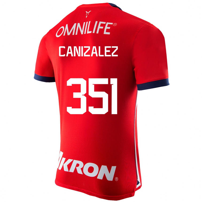 Niño Fútbol Camiseta Djorkaeff Canizalez #351 Rojo 1ª Equipación 2023/24 México