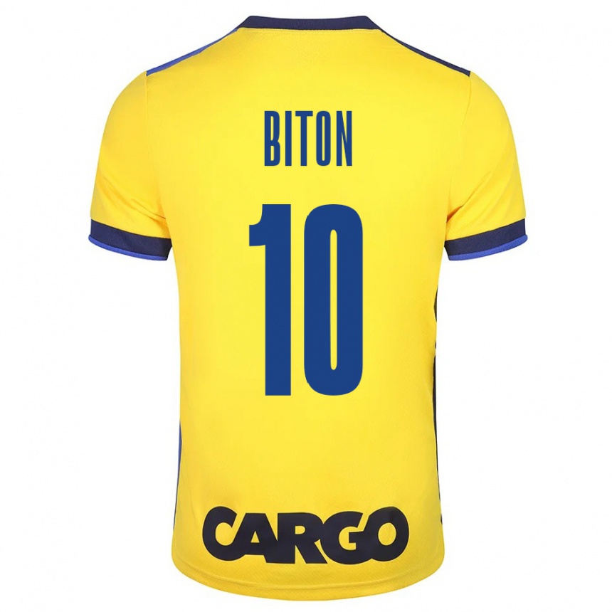 Niño Fútbol Camiseta Dan Biton #10 Amarillo 1ª Equipación 2023/24 México