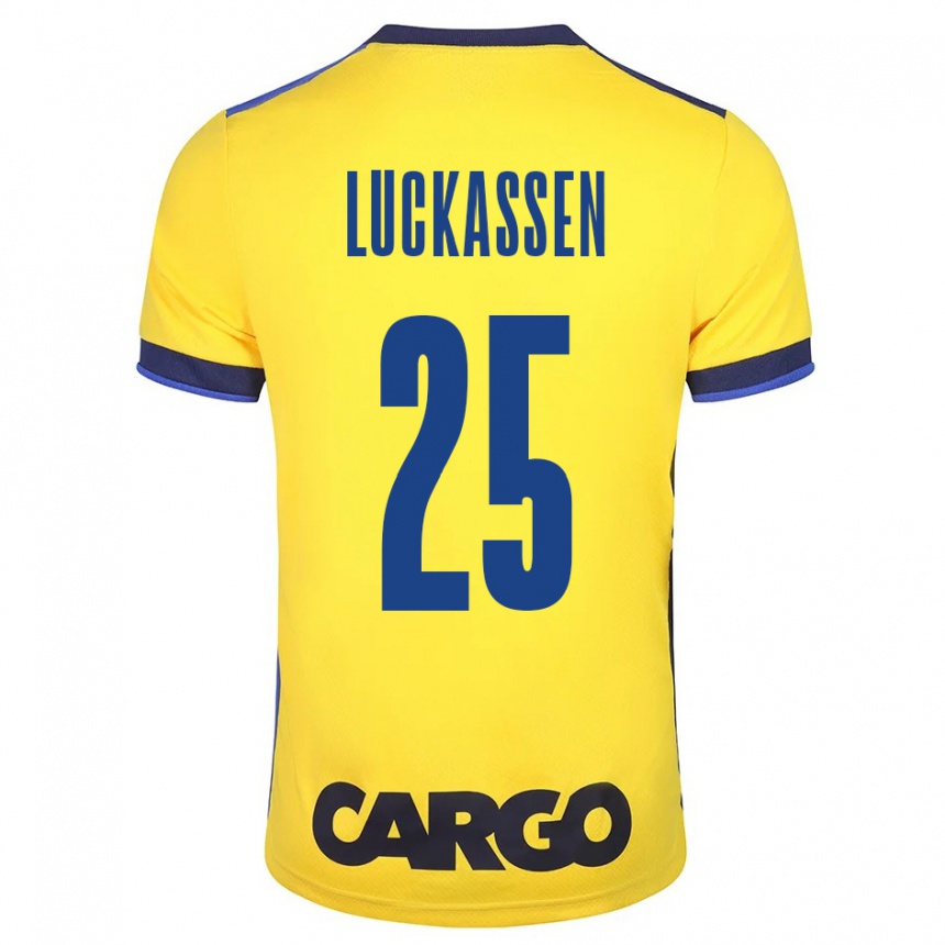 Niño Fútbol Camiseta Derrick Luckassen #25 Amarillo 1ª Equipación 2023/24 México