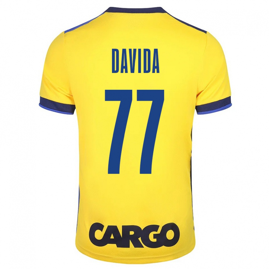 Niño Fútbol Camiseta Osher Davida #77 Amarillo 1ª Equipación 2023/24 México