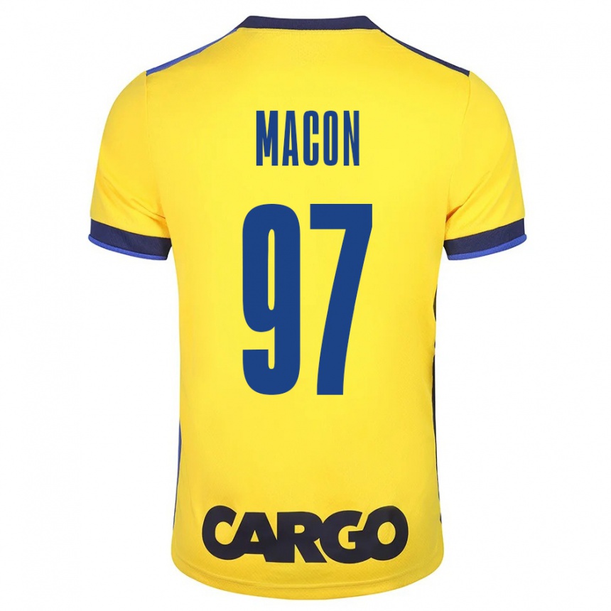 Niño Fútbol Camiseta Yvann Maçon #97 Amarillo 1ª Equipación 2023/24 México