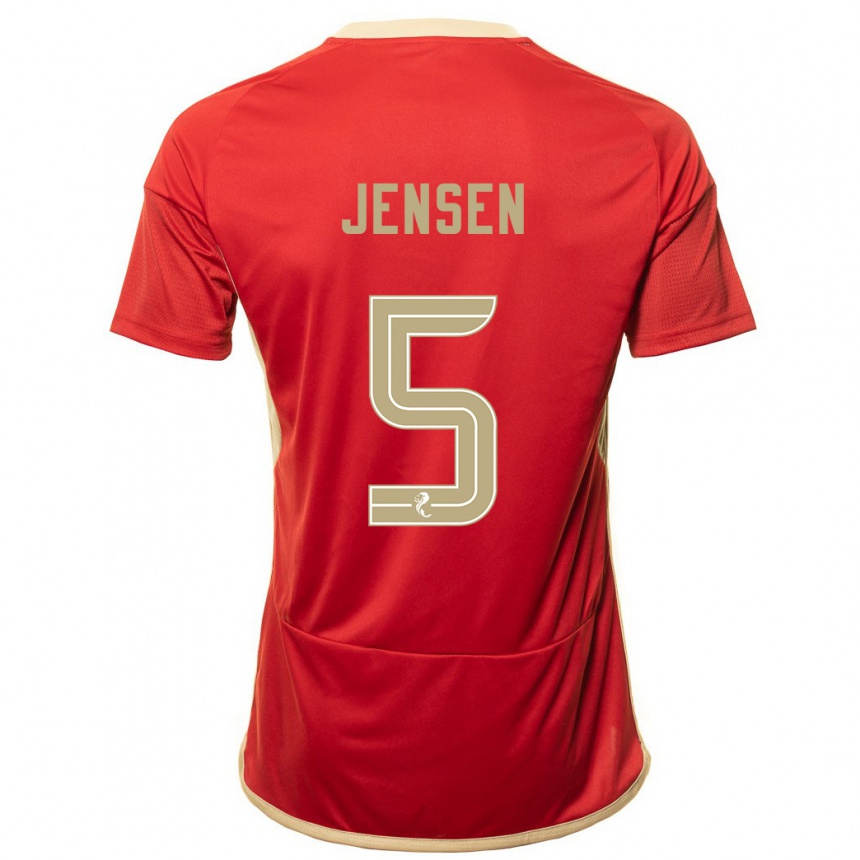 Niño Fútbol Camiseta Richard Jensen #5 Rojo 1ª Equipación 2023/24 México