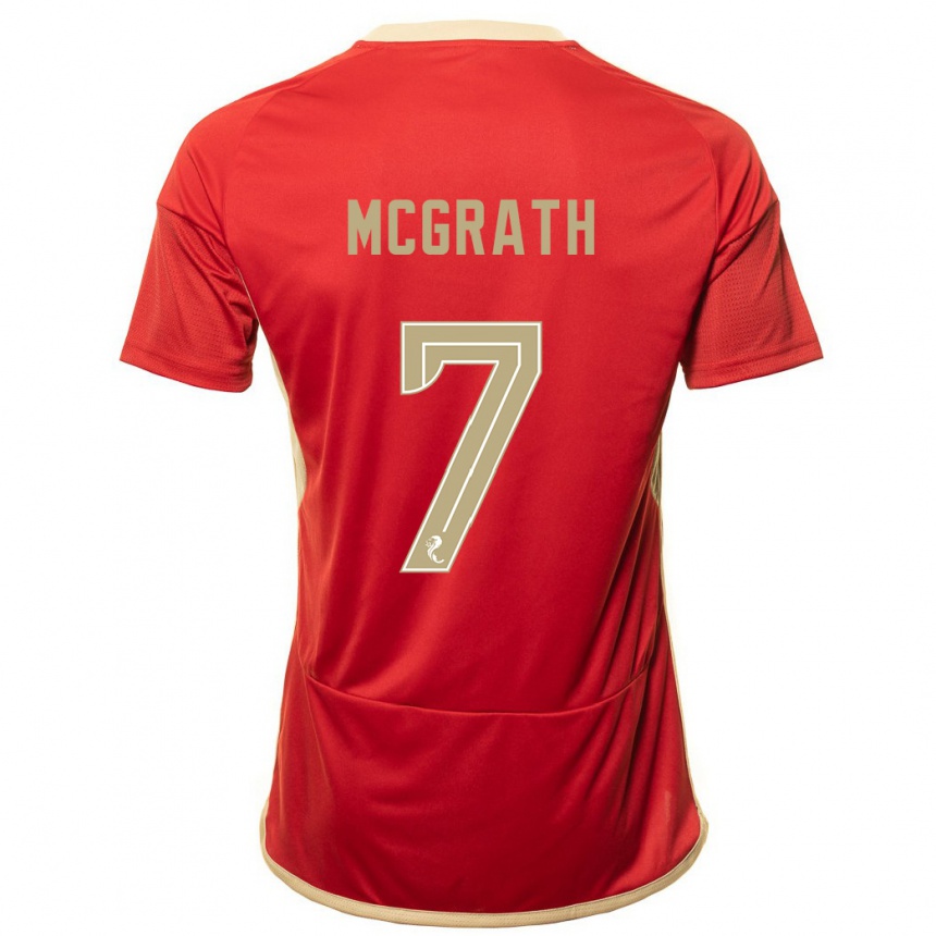 Niño Fútbol Camiseta Jamie Mcgrath #7 Rojo 1ª Equipación 2023/24 México