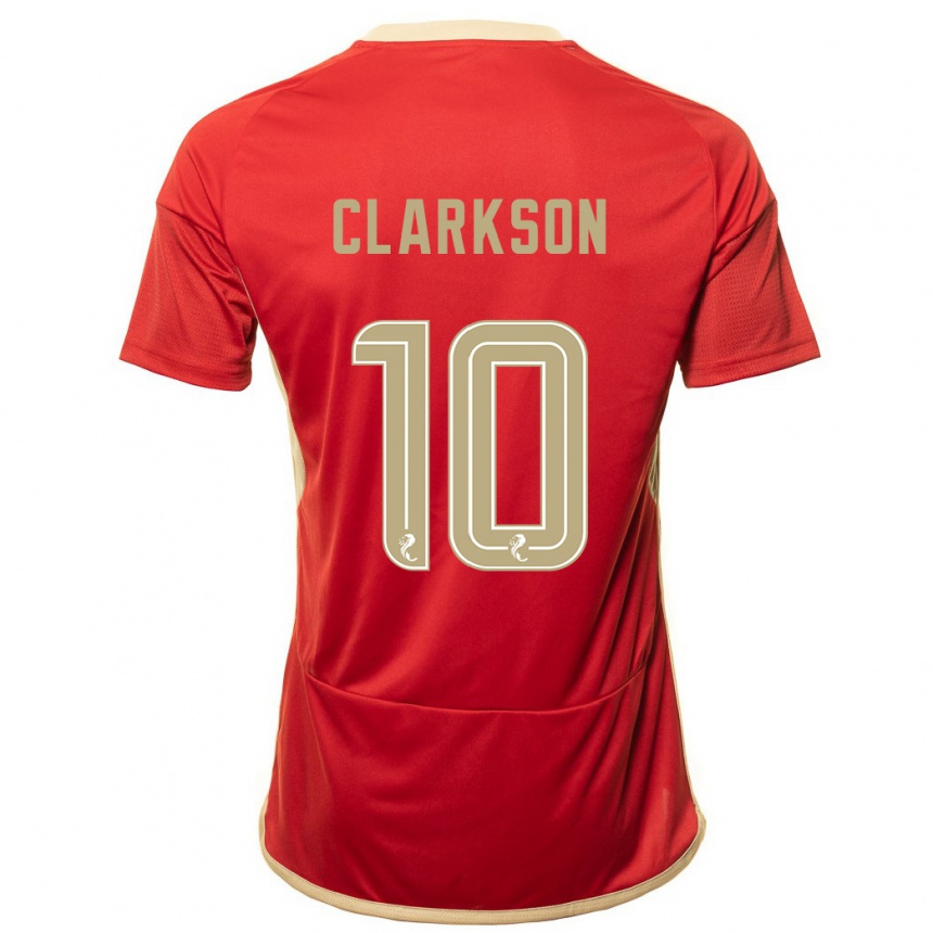 Niño Fútbol Camiseta Leighton Clarkson #10 Rojo 1ª Equipación 2023/24 México