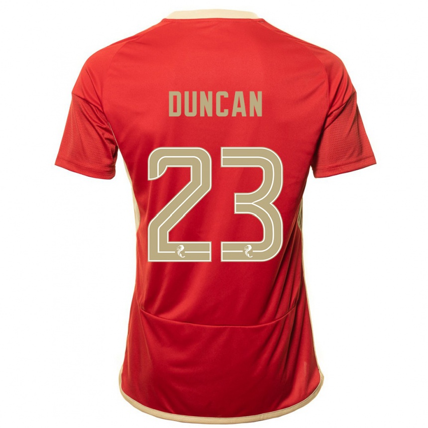 Niño Fútbol Camiseta Ryan Duncan #23 Rojo 1ª Equipación 2023/24 México