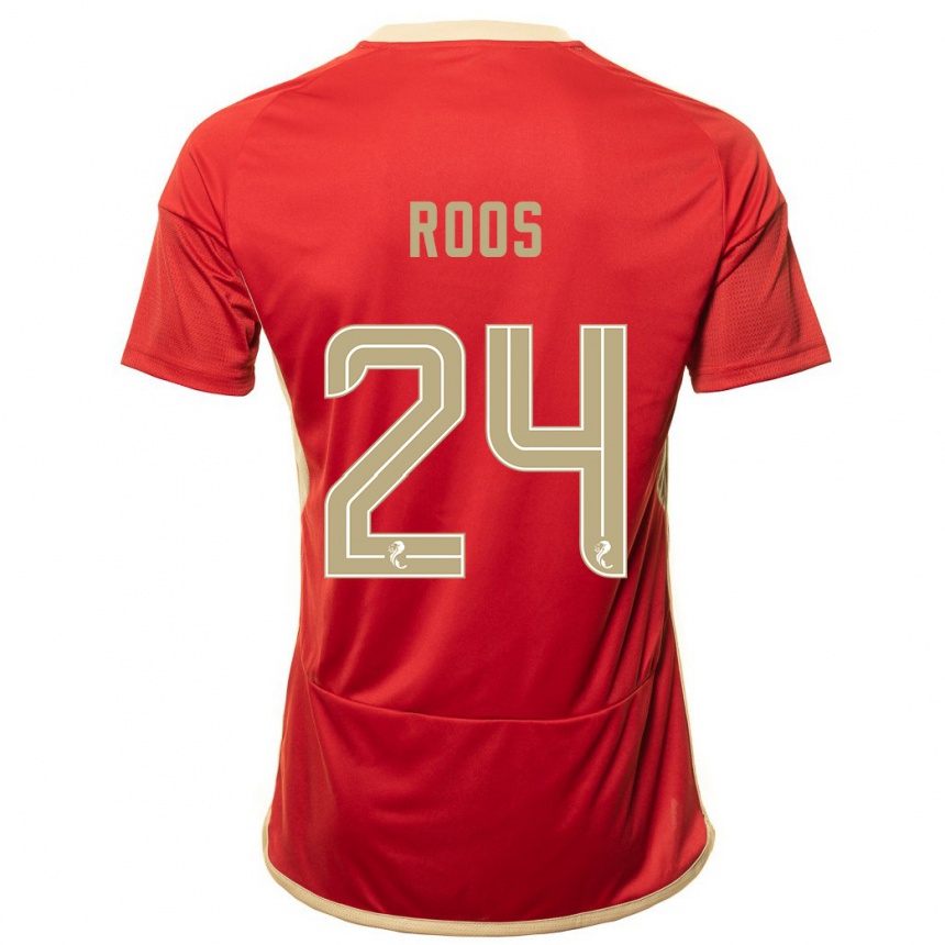 Niño Fútbol Camiseta Kelle Roos #24 Rojo 1ª Equipación 2023/24 México