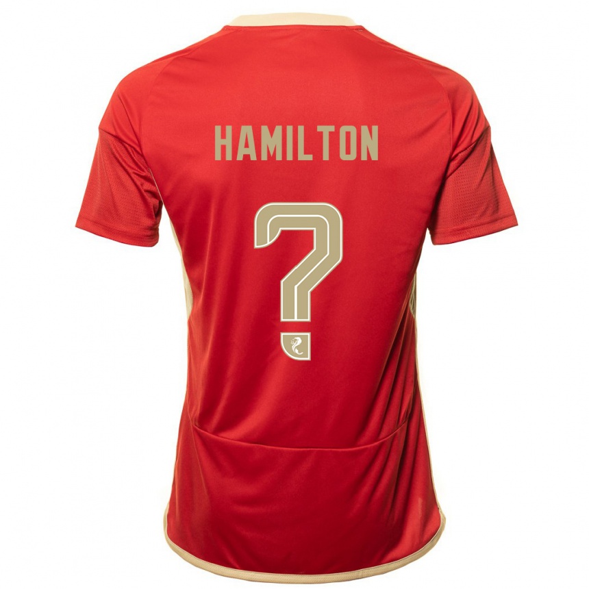 Niño Fútbol Camiseta Brendan Hamilton #0 Rojo 1ª Equipación 2023/24 México