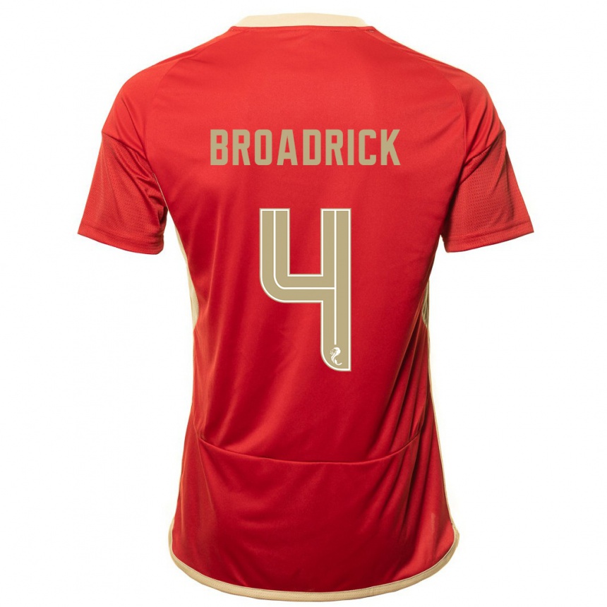 Niño Fútbol Camiseta Jessica Broadrick #4 Rojo 1ª Equipación 2023/24 México