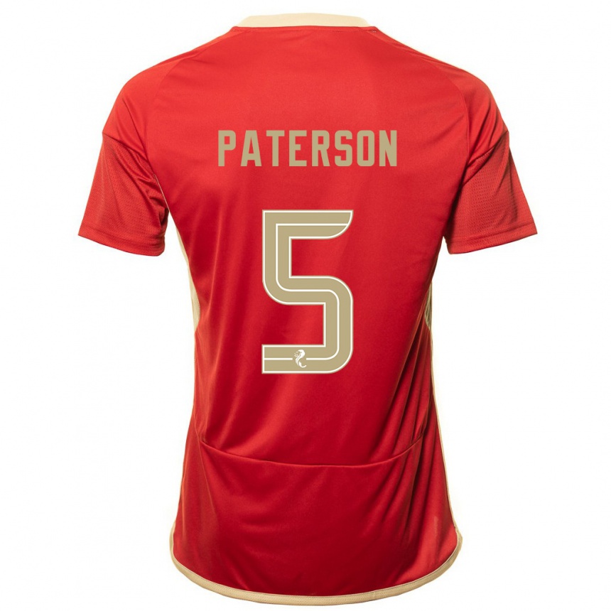 Niño Fútbol Camiseta Donna Paterson #5 Rojo 1ª Equipación 2023/24 México