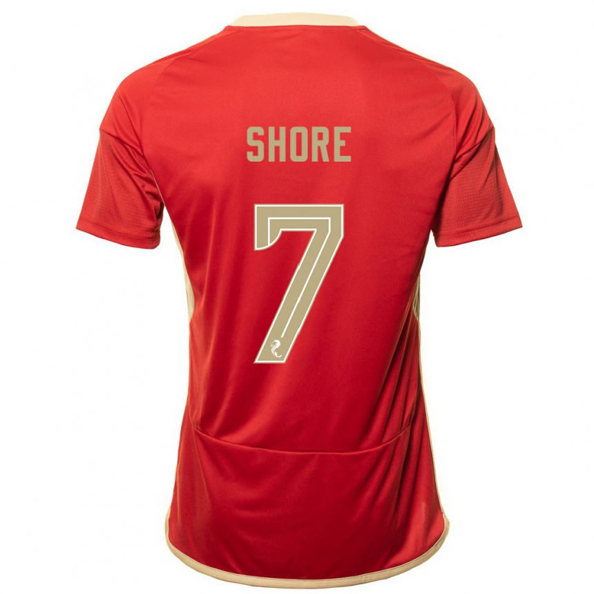 Niño Fútbol Camiseta Eilidh Shore #7 Rojo 1ª Equipación 2023/24 México