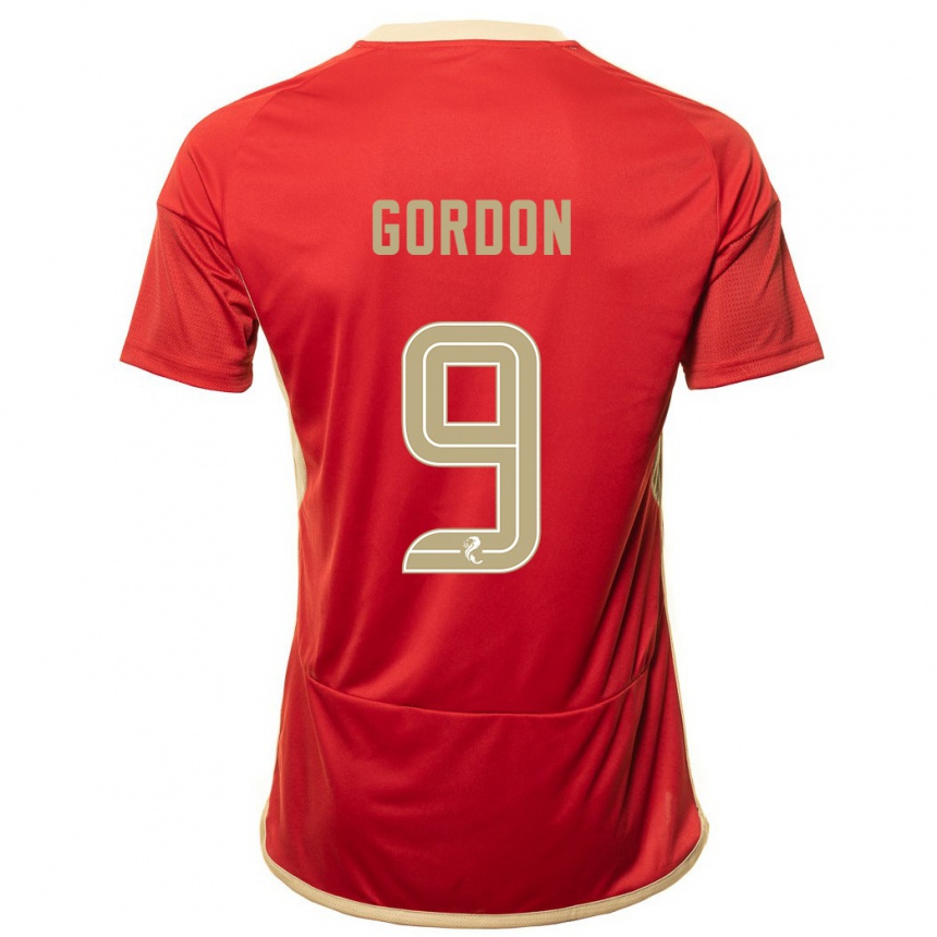 Niño Fútbol Camiseta Lauren Gordon #9 Rojo 1ª Equipación 2023/24 México