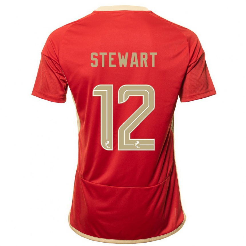 Niño Fútbol Camiseta Hannah Stewart #12 Rojo 1ª Equipación 2023/24 México