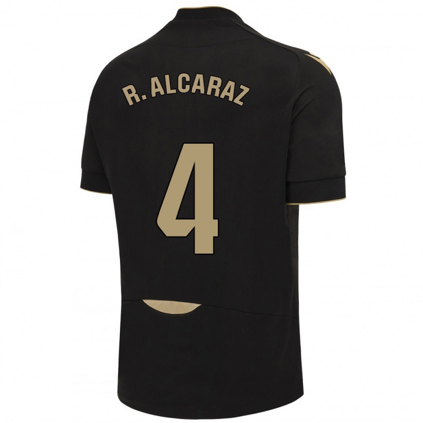 Niño Fútbol Camiseta Rubén Alcaraz #4 Negro 2ª Equipación 2023/24 México