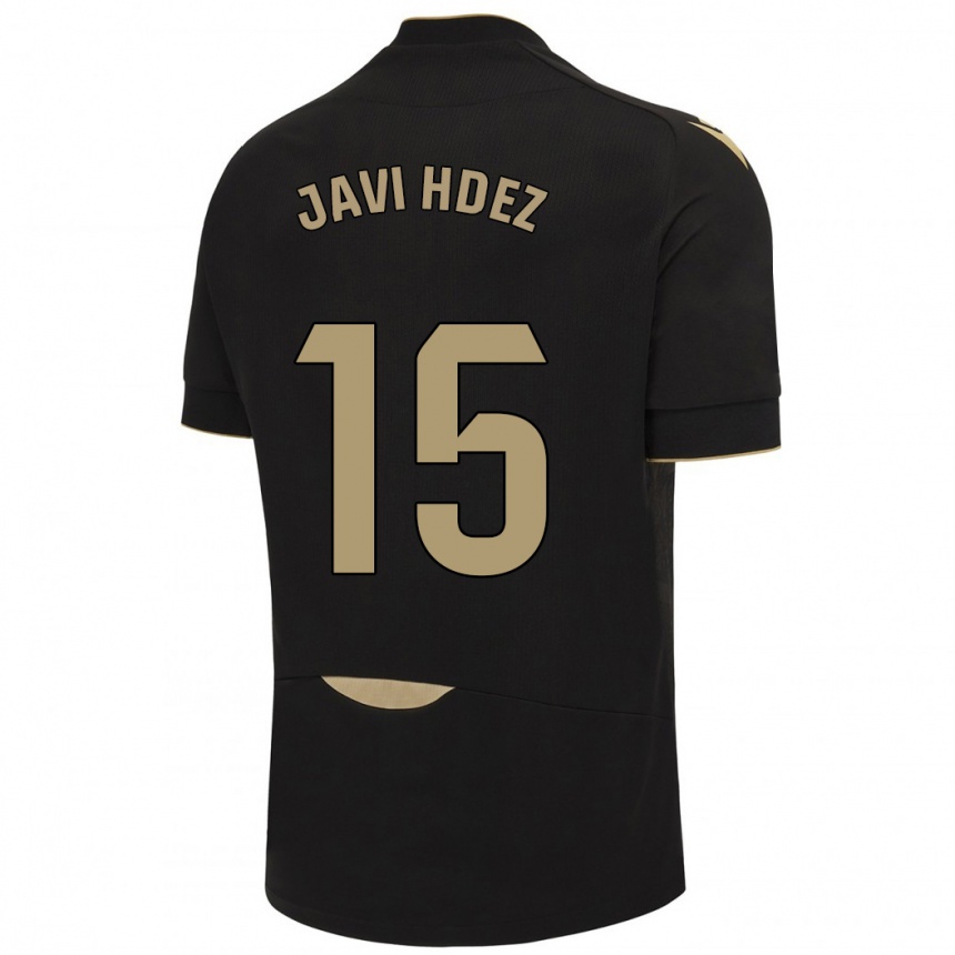 Niño Fútbol Camiseta Javi Hernández #15 Negro 2ª Equipación 2023/24 México