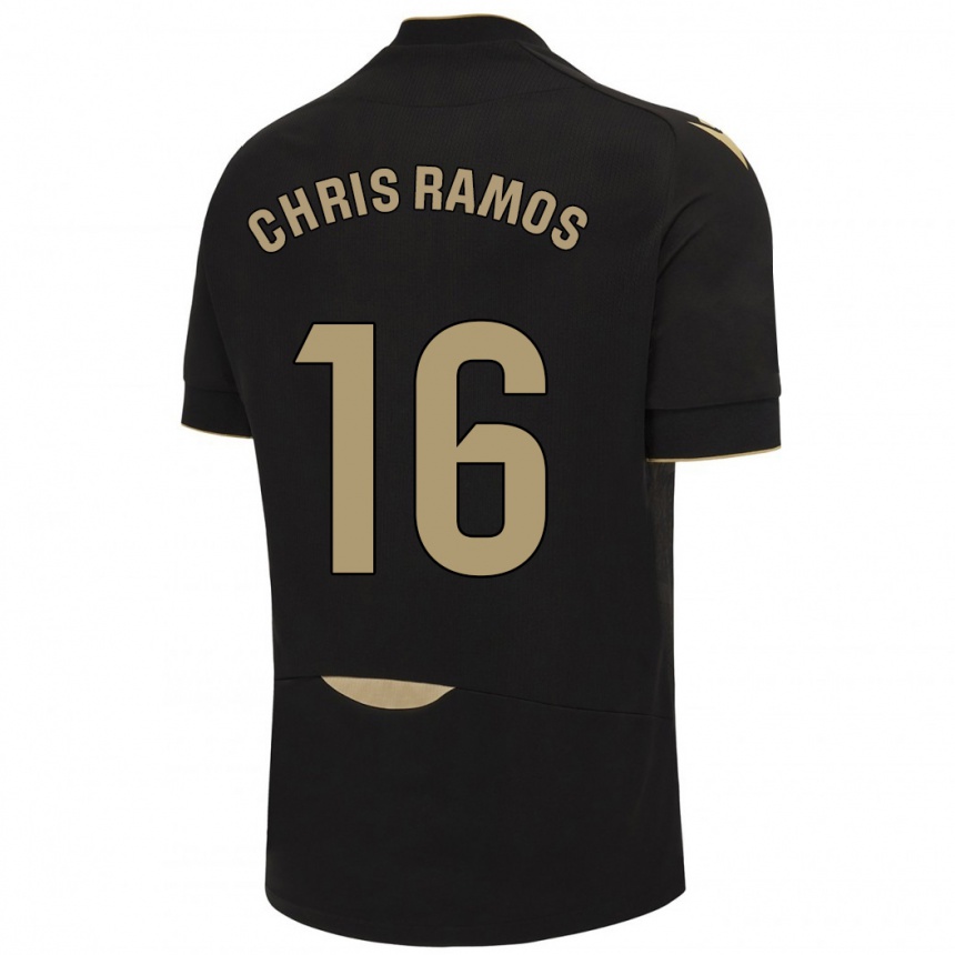 Niño Fútbol Camiseta Chris Ramos #16 Negro 2ª Equipación 2023/24 México