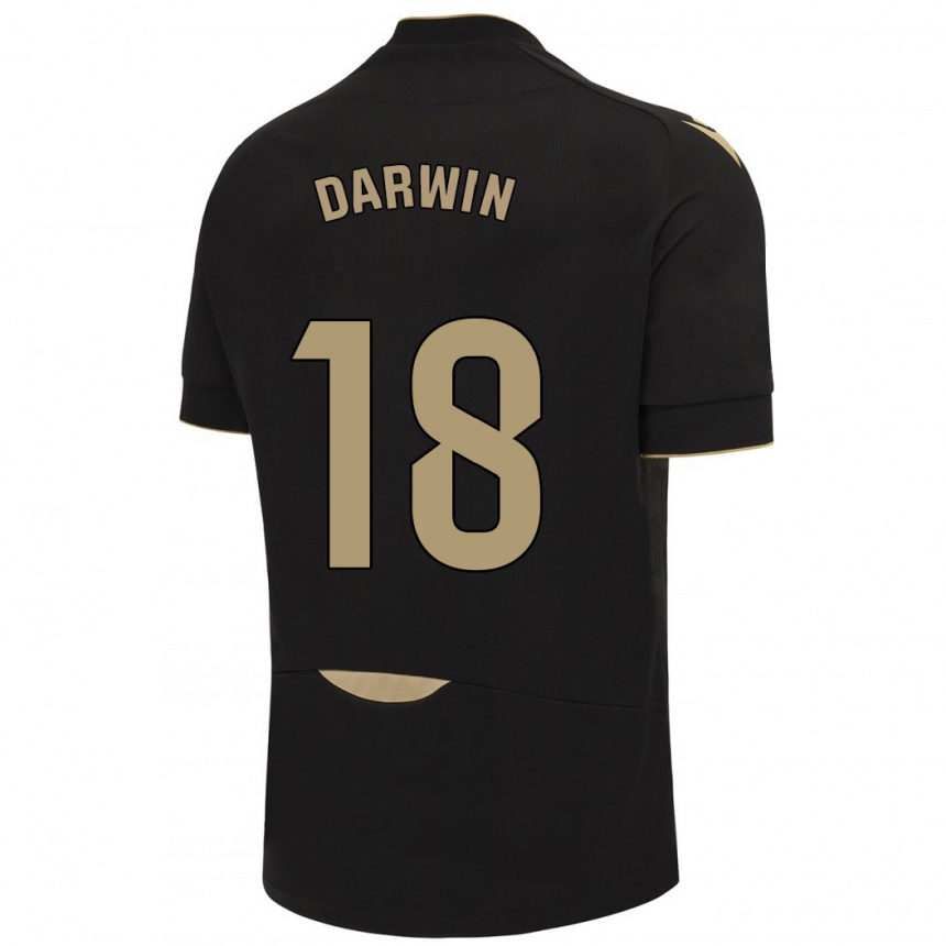 Niño Fútbol Camiseta Darwin Machís #18 Negro 2ª Equipación 2023/24 México
