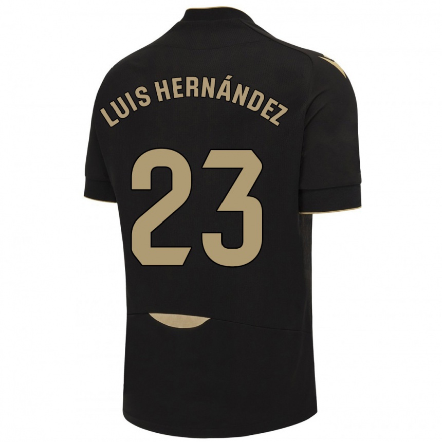 Niño Fútbol Camiseta Luis Hernández #23 Negro 2ª Equipación 2023/24 México