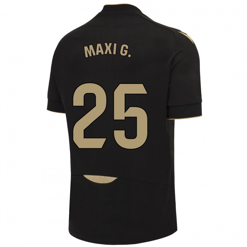 Niño Fútbol Camiseta Maxi Gómez #25 Negro 2ª Equipación 2023/24 México