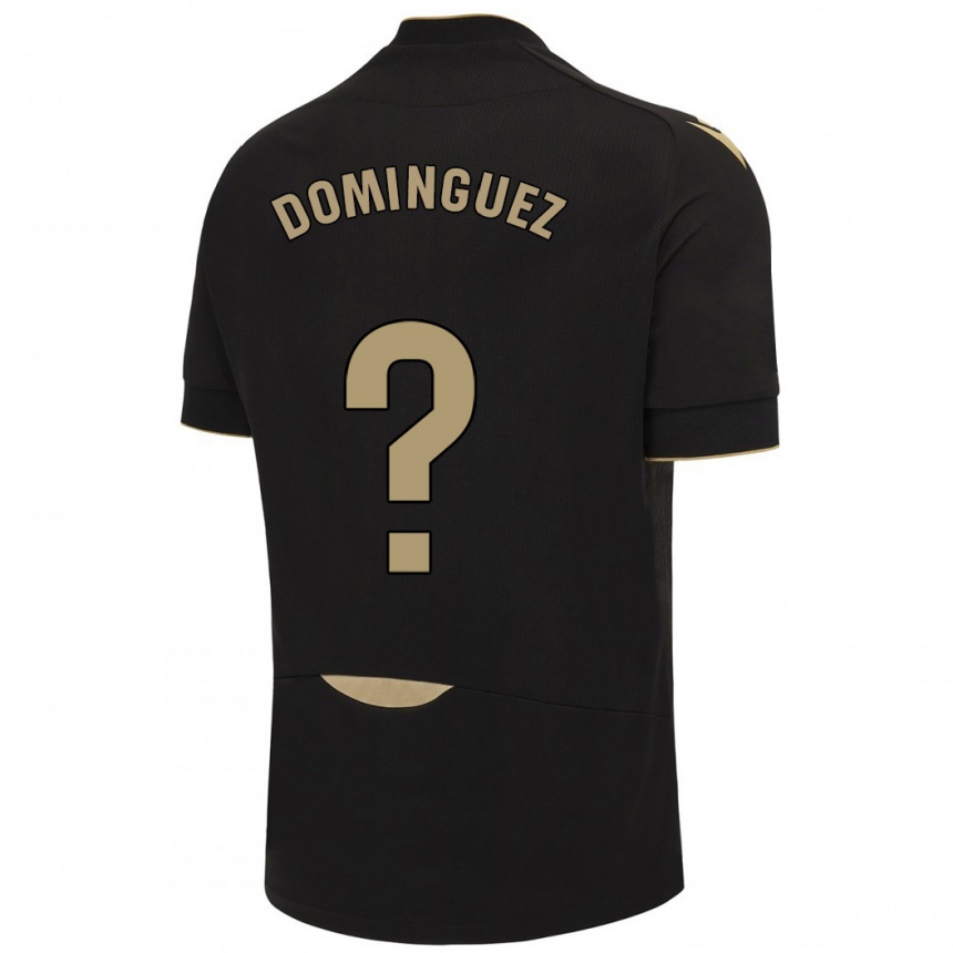 Niño Fútbol Camiseta Rubén Domínguez #0 Negro 2ª Equipación 2023/24 México